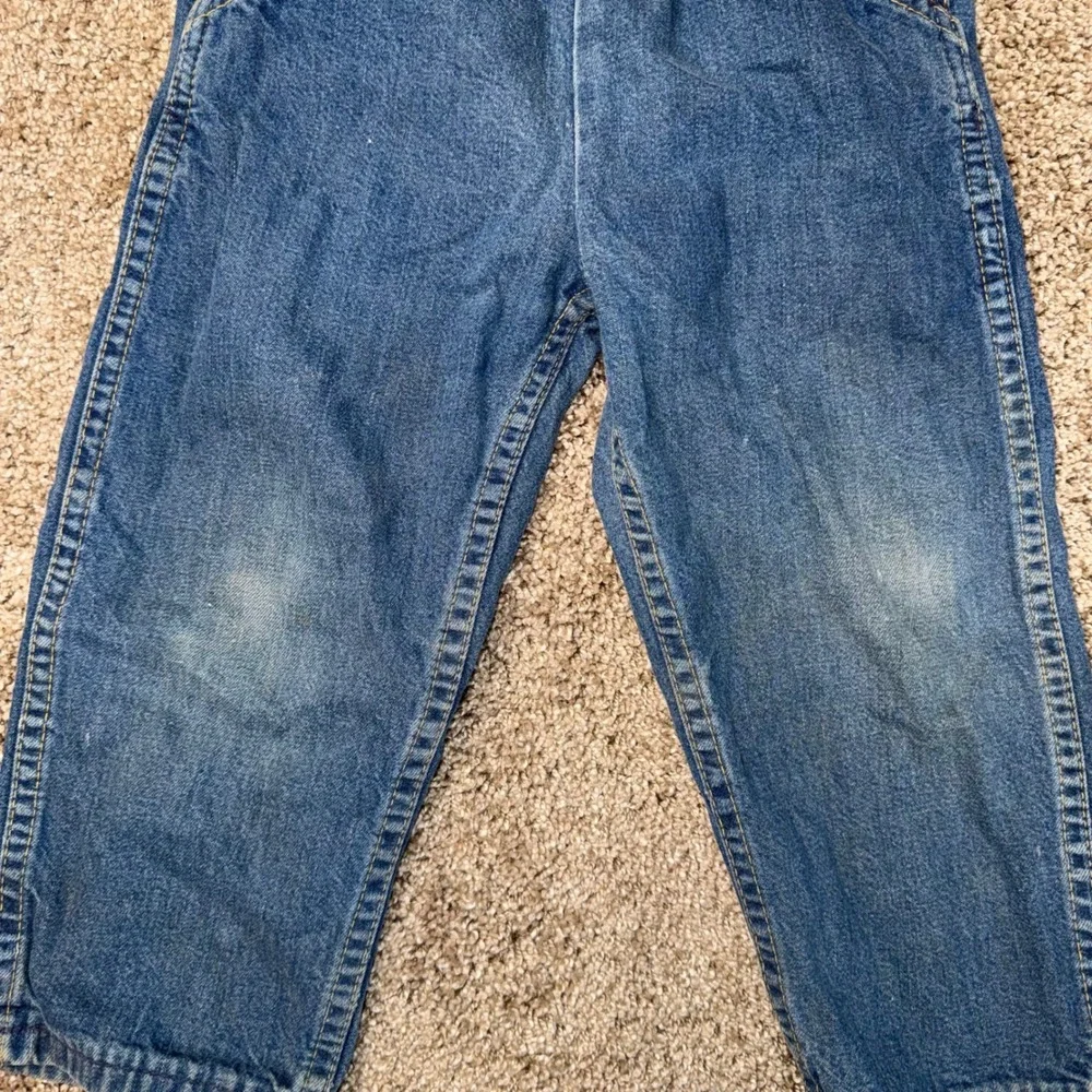 OshKosh B'gosh Overalls Kids 3T Blue Good Vintage Made in USA Vestbak Denim